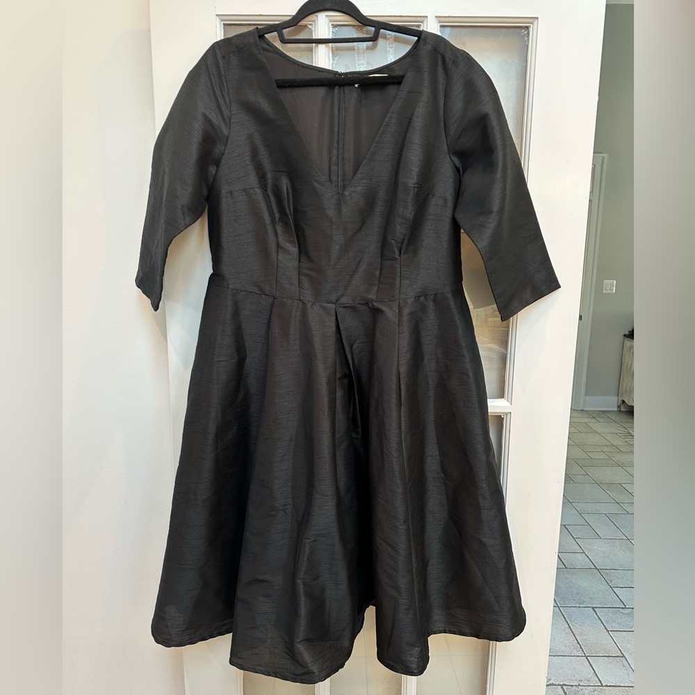 Wayward Fancies eshakti Black Dress Chic Waistband Whimsical Goth Plus Size 1X